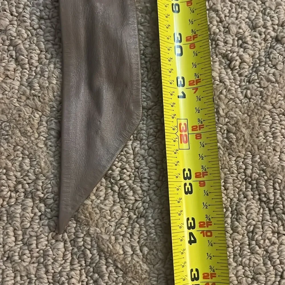 Brown Suede-Lined Belt with Gold Chain Buckle